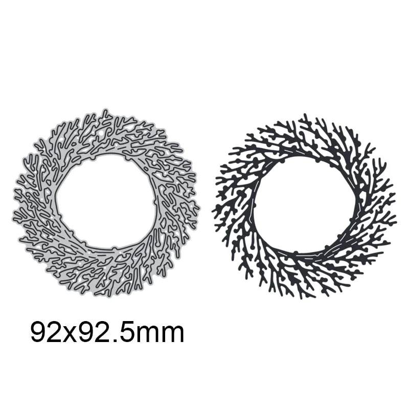 Wreath Of Branches  Metal Cutting Dies For DIY Scrapbook Cutting Die Paper Cards Embossed Decorative Craft Die Cut New