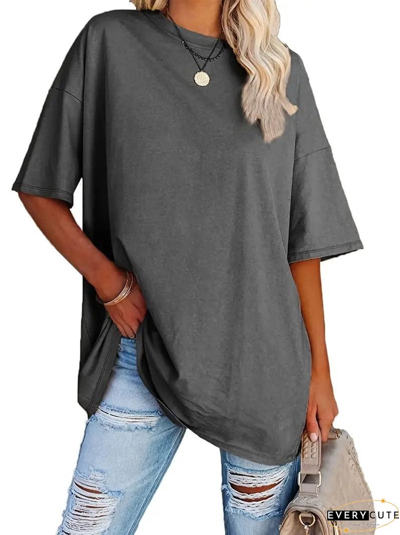 Loose Fit Casual Summer Tunic Top