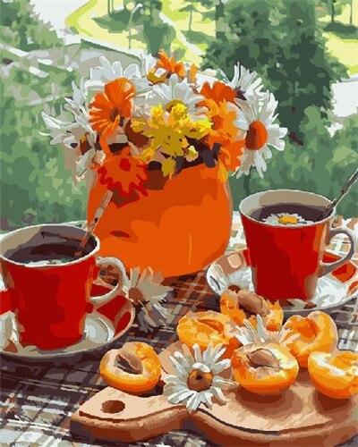 

Morning Orange Flowers – Paint By Numbers - 40*50CM, 501 Original