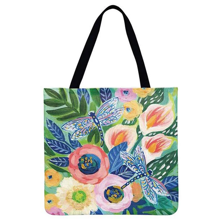 Flower - Linen Tote Bag