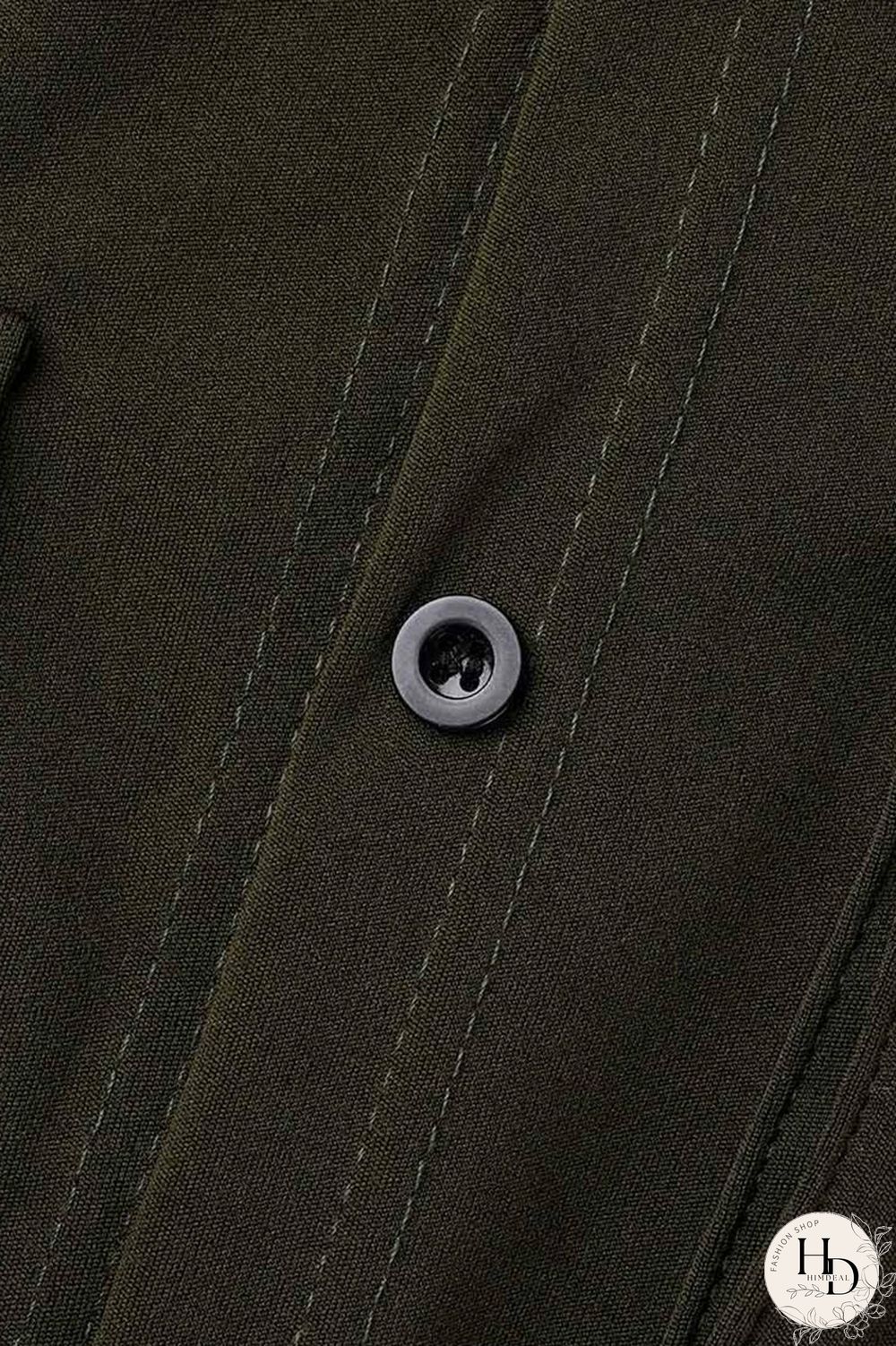 Khaki Casual Solid Bandage Patchwork Pocket Buckle Turndown Collar Short Sleeve Two Pieces