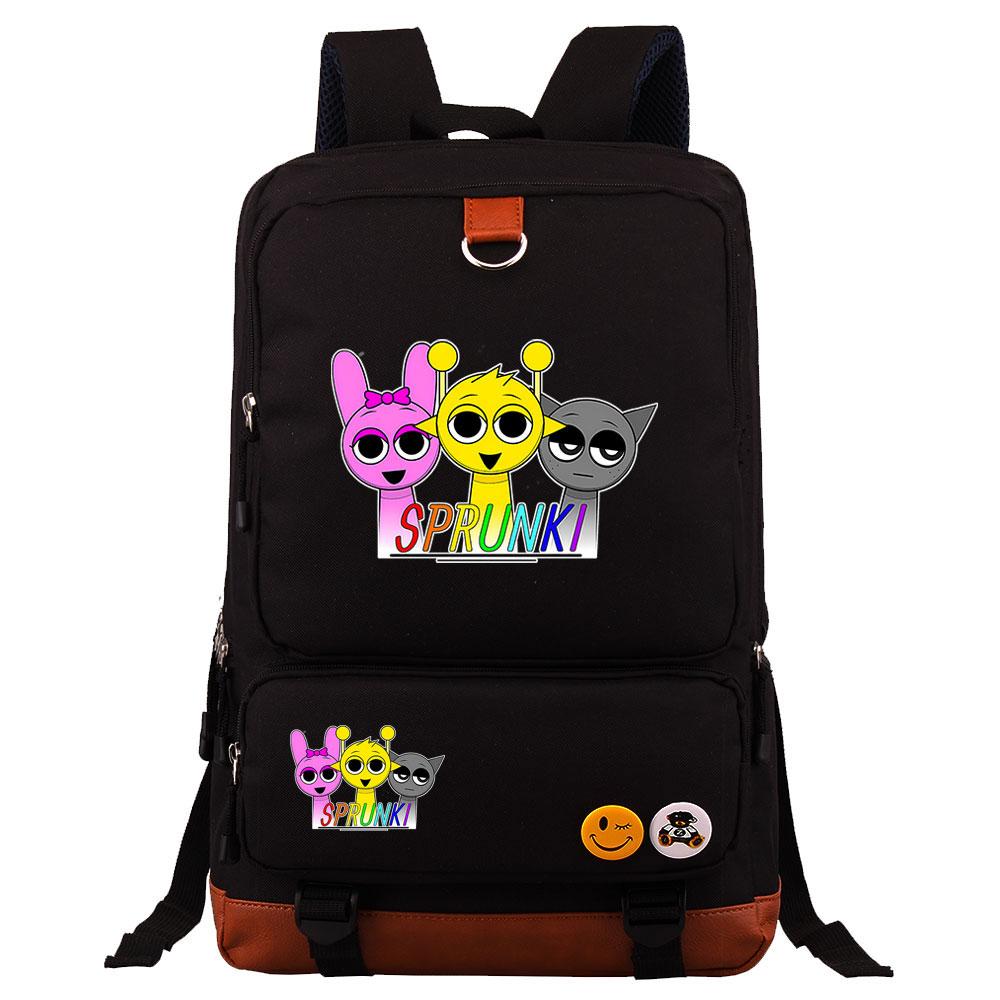 Mayoulove Sprunki Backpack Lightweight Design Adjustable Straps For School Adventures-Mayoulove