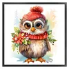 Christmas Owl - 18CT Stamped Cross Stitch 20*20cm/7.87*7.87in