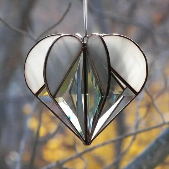 Early Valentine's Day sale-Stained Heart-shaped Suncatcher