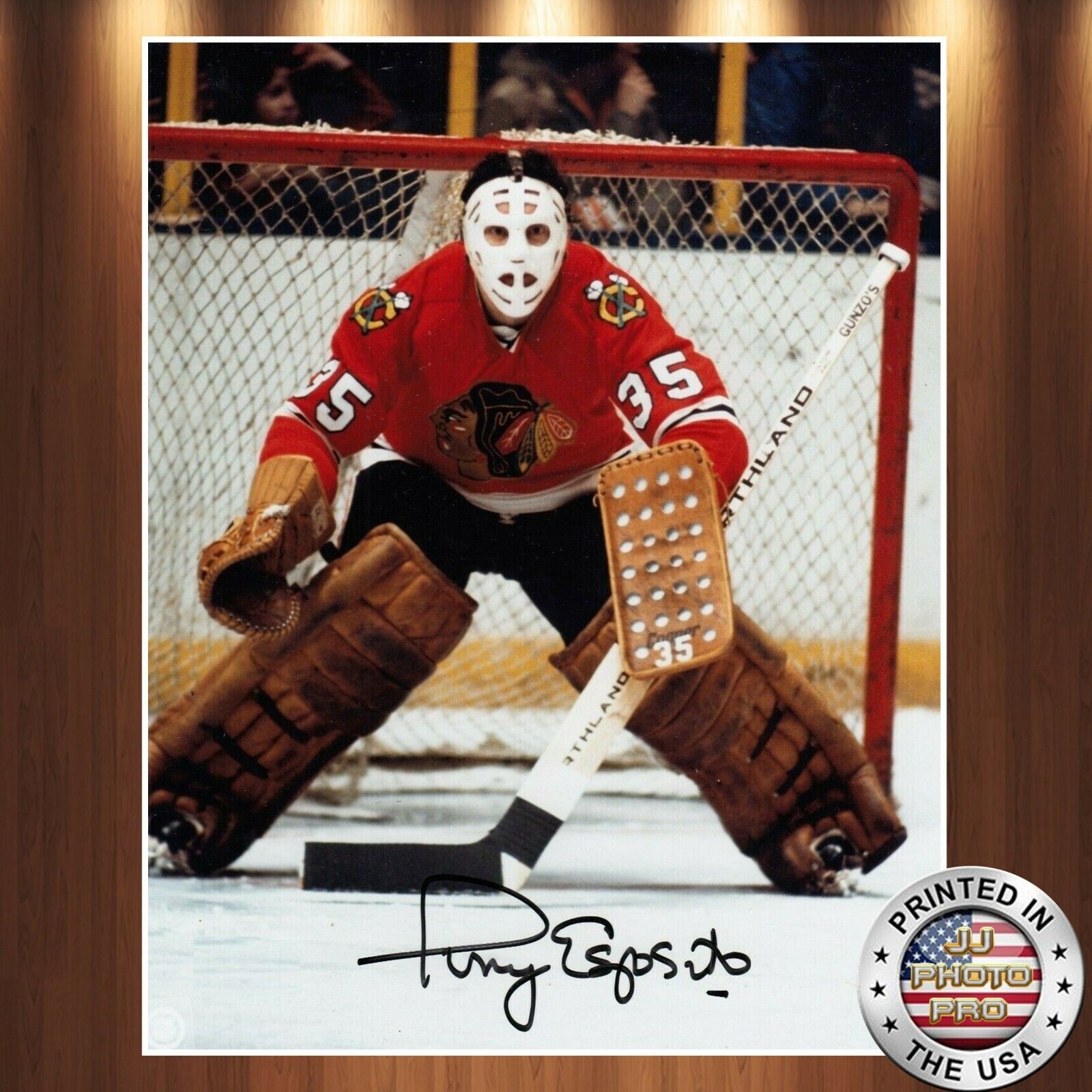 Tony Esposito Autographed Signed 8x10 Photo Poster painting (Blackhawks HOF) REPRINT