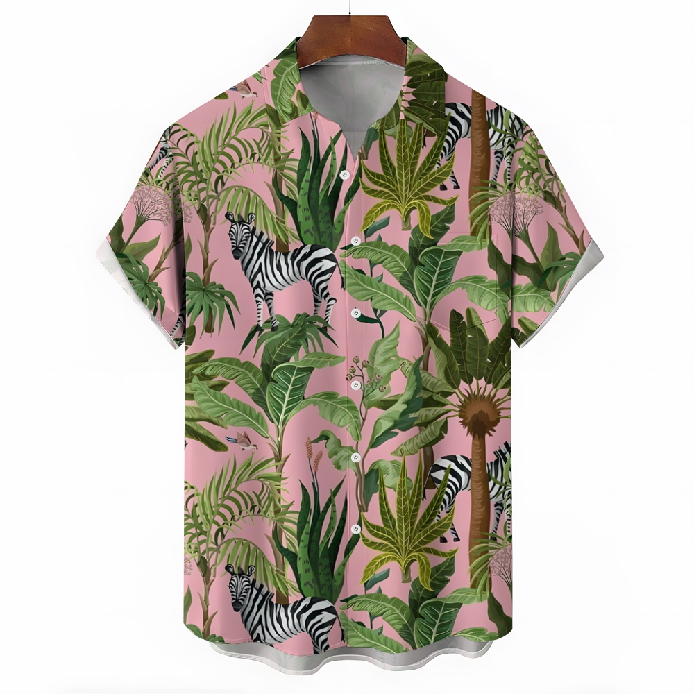 Tropical Animal Pattern Hawaiian Shirt