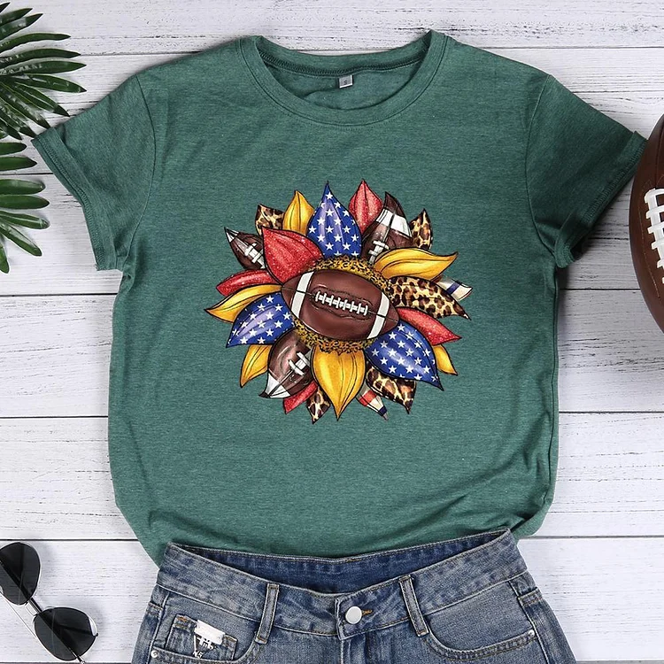 Football Game  Round Neck T-shirt-Annaletters