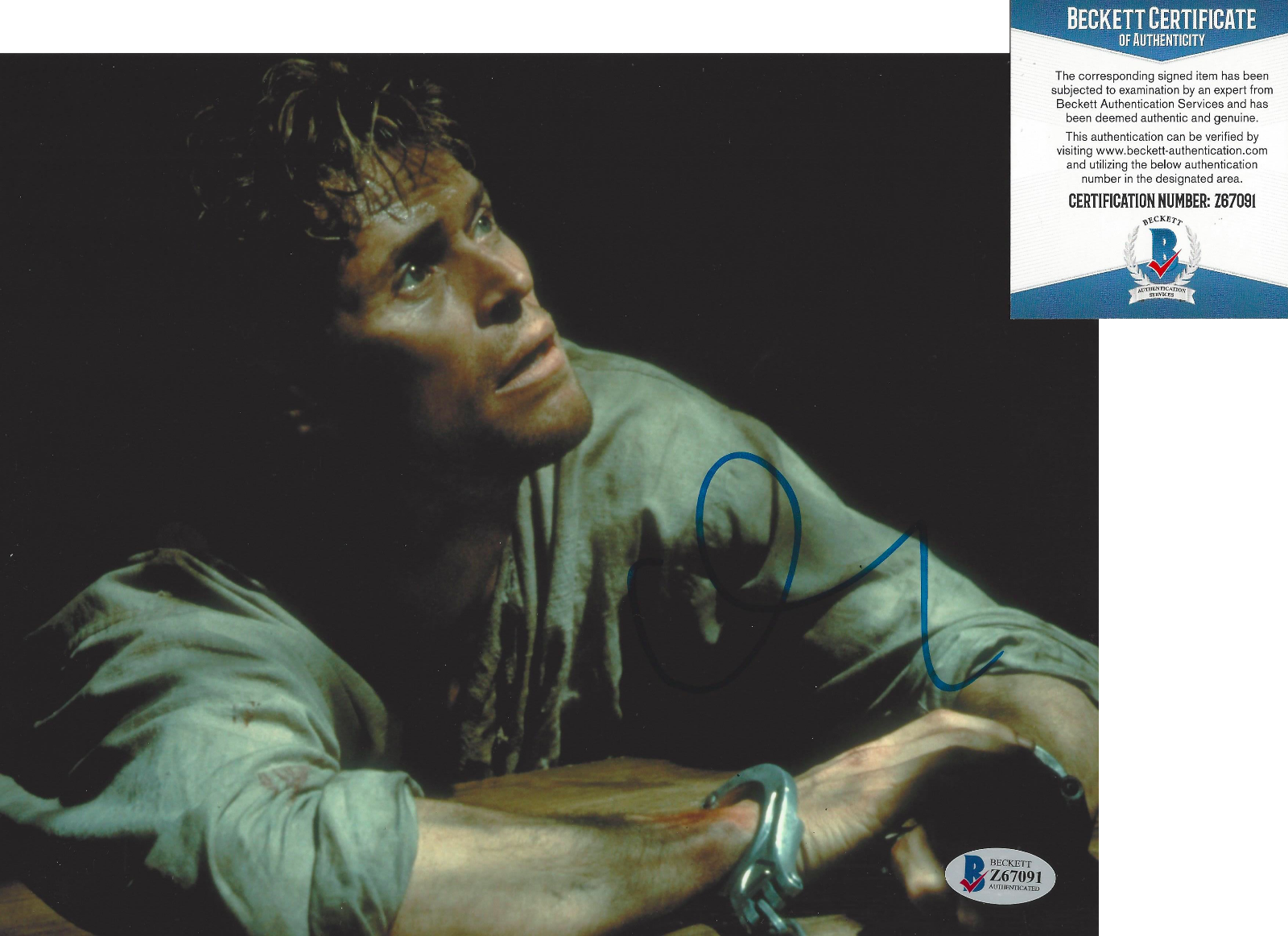 WILLEM DAFOE SIGNED 'THE ENGLISH PATIENT' 8x10 MOVIE Photo Poster painting BECKETT COA BAS