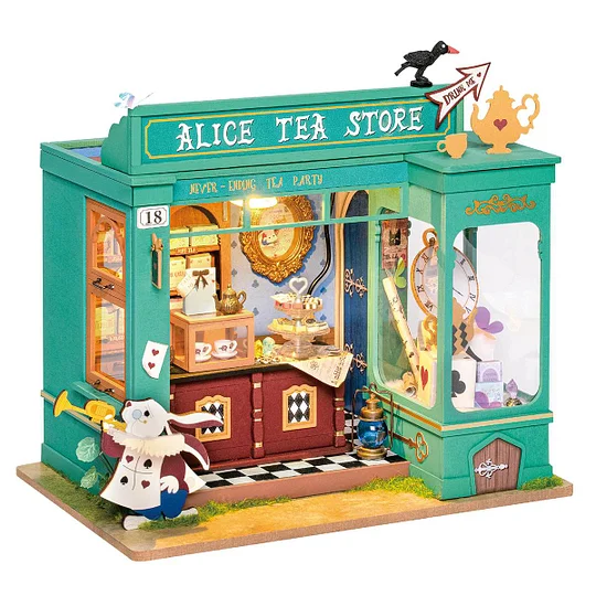 Rolife Alice's Tea Store DIY Miniature House Kit DG156 Robotime-UK