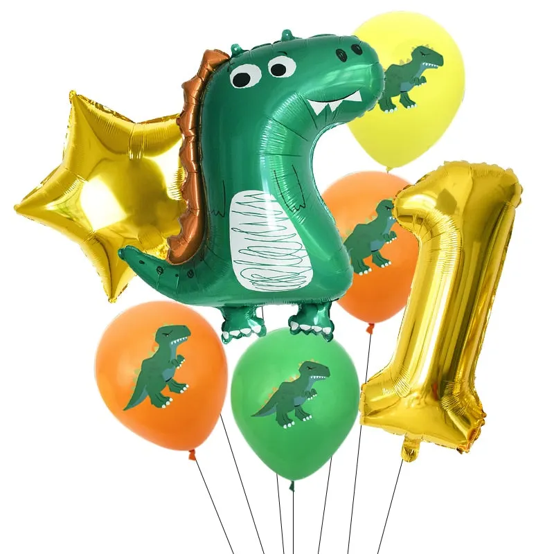Dinosaur Party Balloon Dinosaur Birthday Party Foil Number Balloons Kids Wild Animal Jungle Birthday Party Decorations Globos