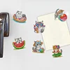 (US Only)6Pcs Diamond Painting Refrigerator Magnets Diamond Art Kits for Adults (Cat)