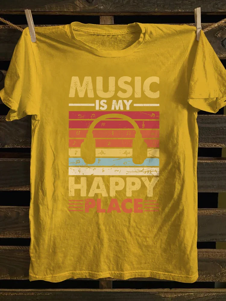 Music Is My Happy Place T-shirt