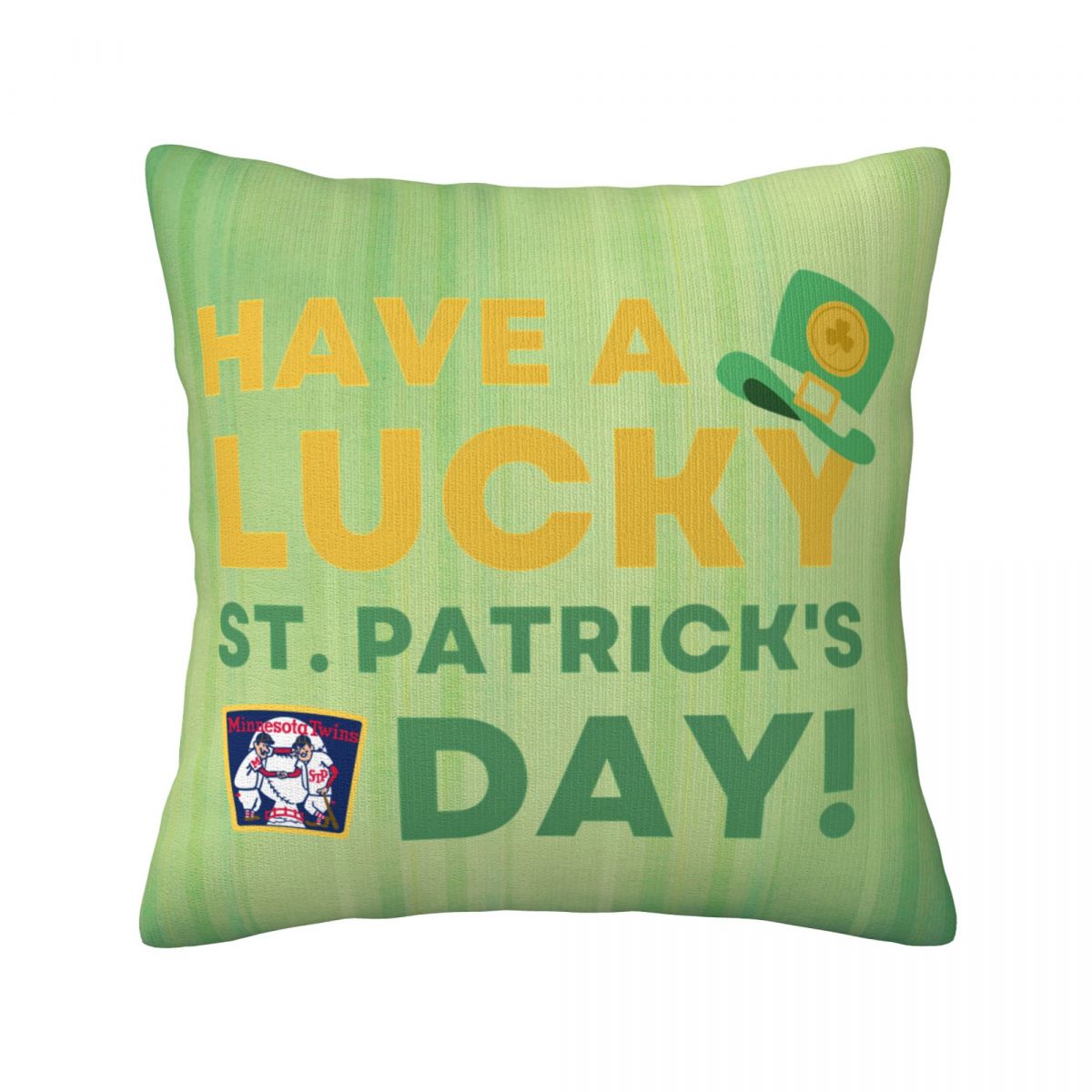 Minnesota Twins St Patrick's Day Have A Lucky Day Short Plush Cushion for Home Decor