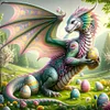 Diamond Painting-DIY Full Round Drill Dragon(40*40 CM)