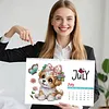 2027 New DIY Diamond Painting Wall Calendar Kit 12-Month Flip Calendar Design Home Decor