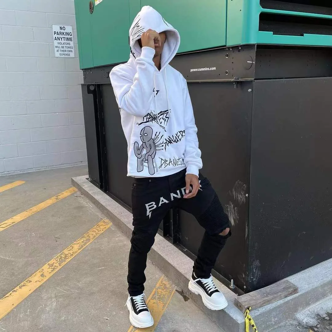 Social fear casual street sports hoodie