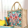 Diamond Painting Mandala Linen Tote Bag Replaceable Canvas for Women