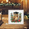 5D DIY Partial Special Shaped Drill Diamond Painting Christmas Owl 22.8x22.8cm