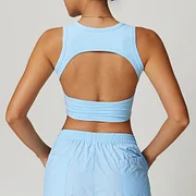 Intbuyer Women Sports Bra Top Push Up Fitness Yoga Bra High Strength Underwear Sport Tops For Women Breathable Running Vest Gym Wear