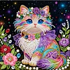 Cat Art Diamond Painting Kit for Adults Home Decor 25x25cm With Frame