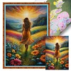 Girl Back-11CT Stamped Cross Stitch 40*60cm/15.75*23.62in(Big Size)