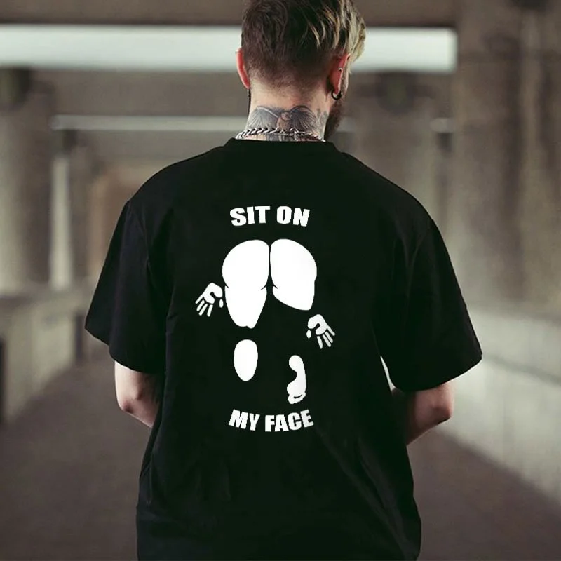 Sit On My Face Print Men's T-shirt -  
