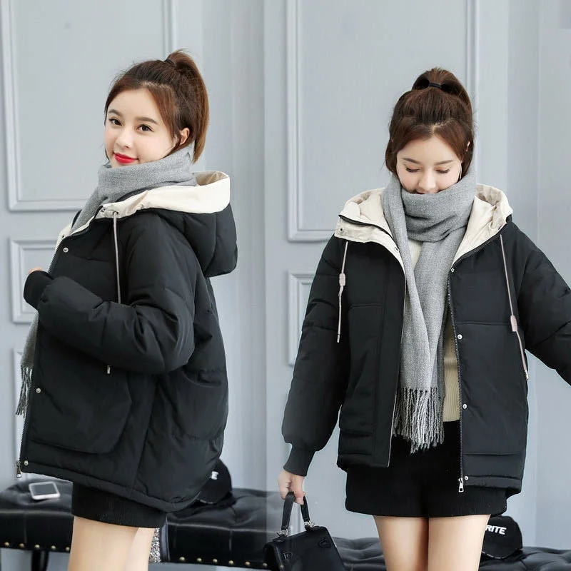 Down Cotton Padded Jacket Women's Winter 2020 New Student Bread Jacket Short Cotton Padded Jacket Loose Thickened Cotton Padded