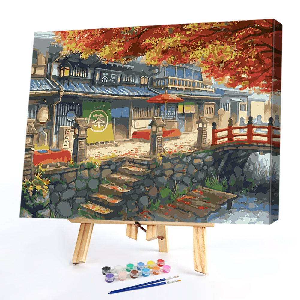 

40*50CM Paint By Numbers-Tea House, 501 Original