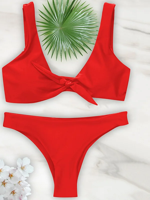 Tight Dull Bikinis Swimwear