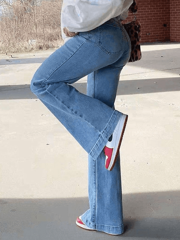 Toloer Mid Waist Washed Boyfriend Jeans-Outfit Ideas