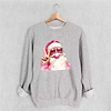 Retro Santa Christmas Blowing Bubble Sweatshirt