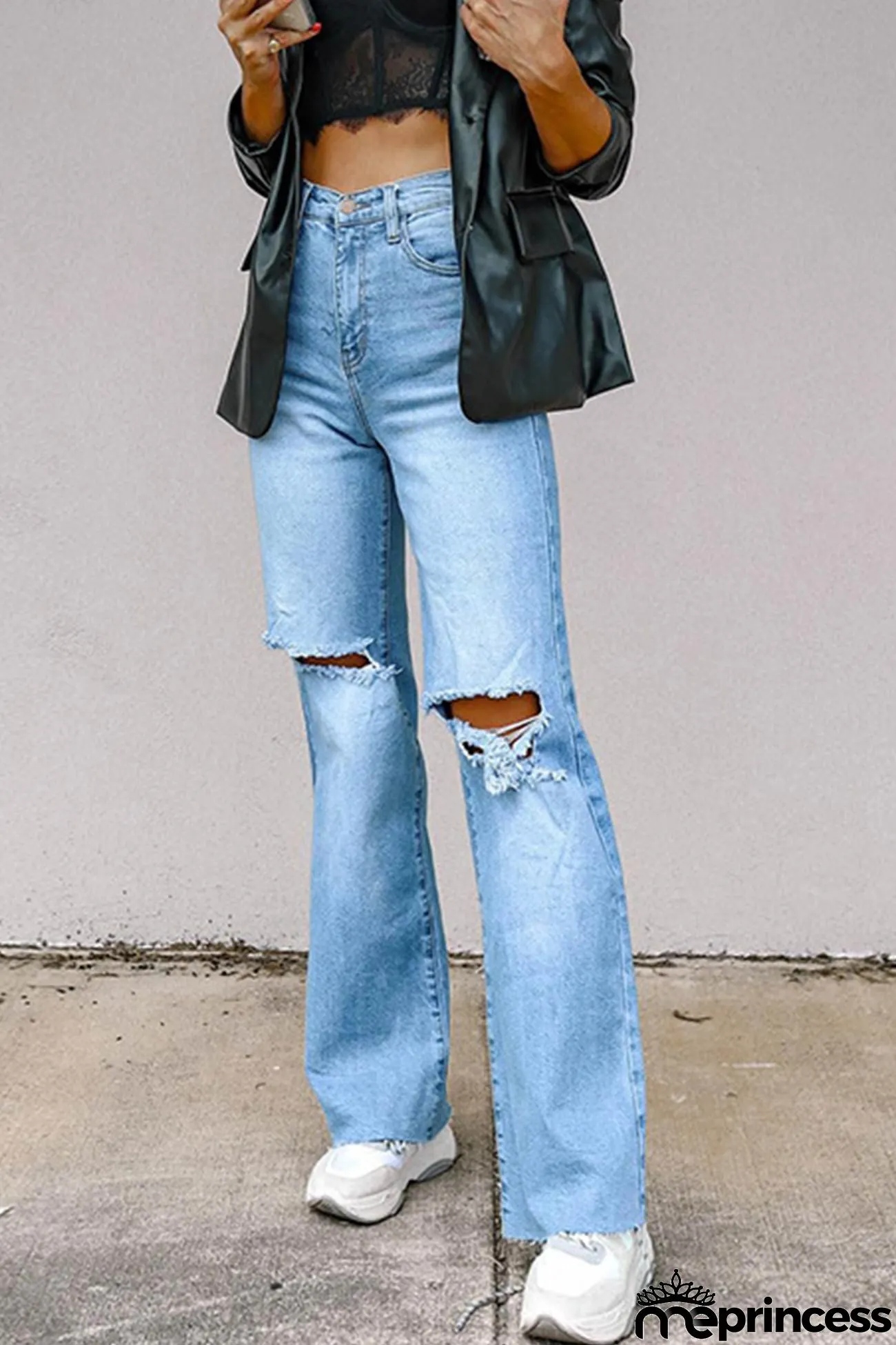 High Rise Distressed Jeans