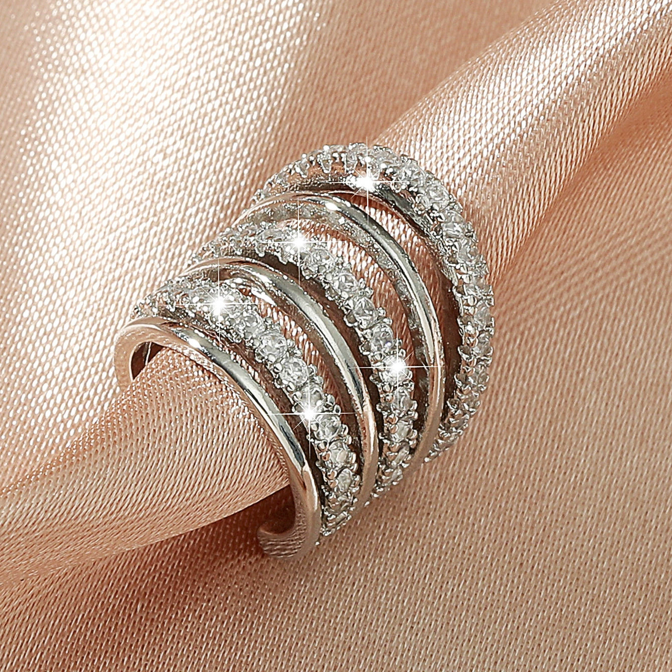 Zirconia Pierced Earrings