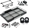 Metal Builder Kit 1/10 RC Trailer with Hitch Mount Receiver & Hauling Ropes for Crawler Cars Axial SCX10 D90 Wrangler TRX4 TRX6 Redcat GEN8