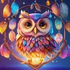 5D diy volle runde bohrer diamant malerei eulen traum netz kit wohnkultur 30x30cm