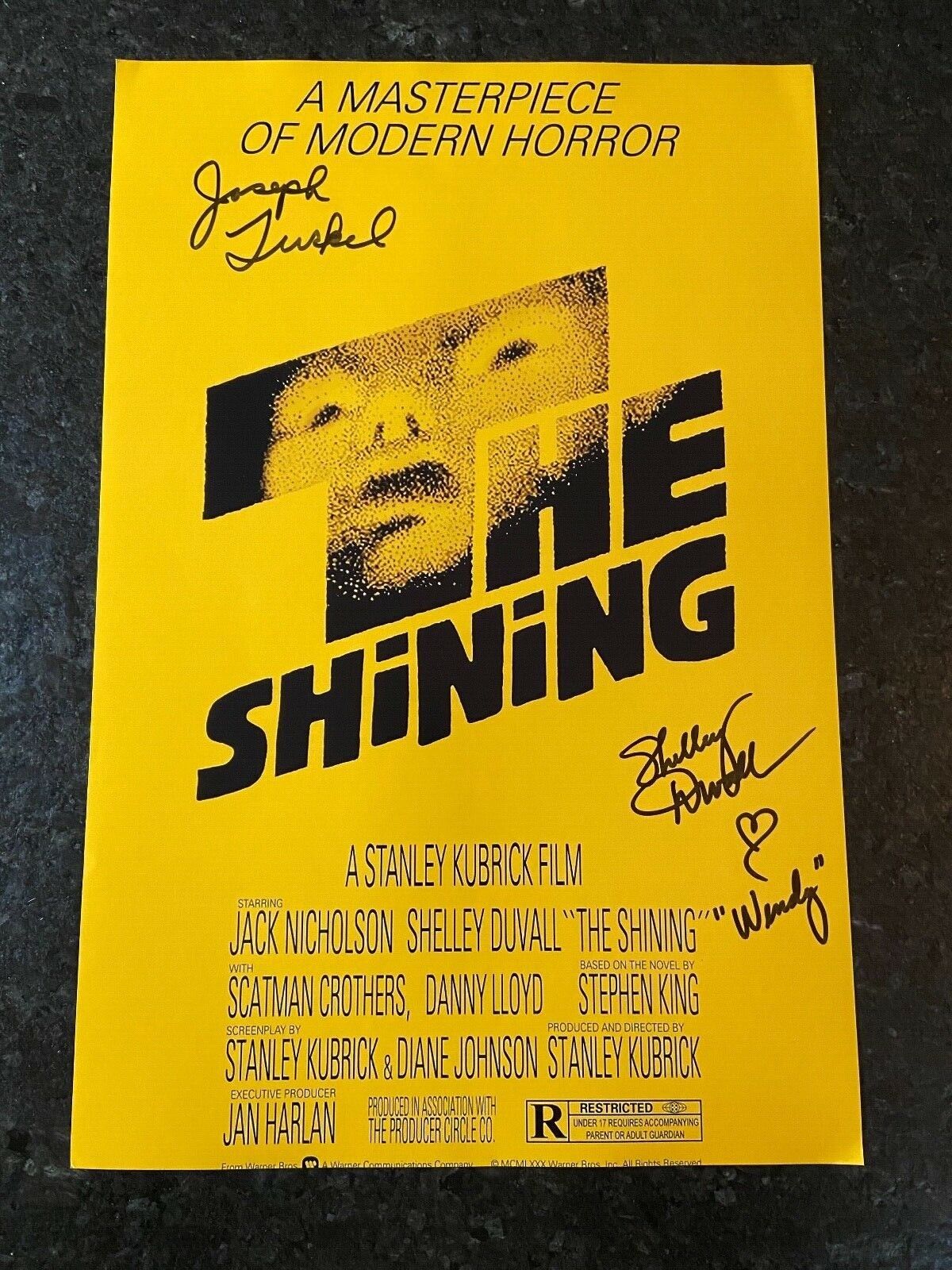 * SHELLEY DUVALL & JOE TURKEL * signed 12x18 poster * THE SHINING * PROOF * 6