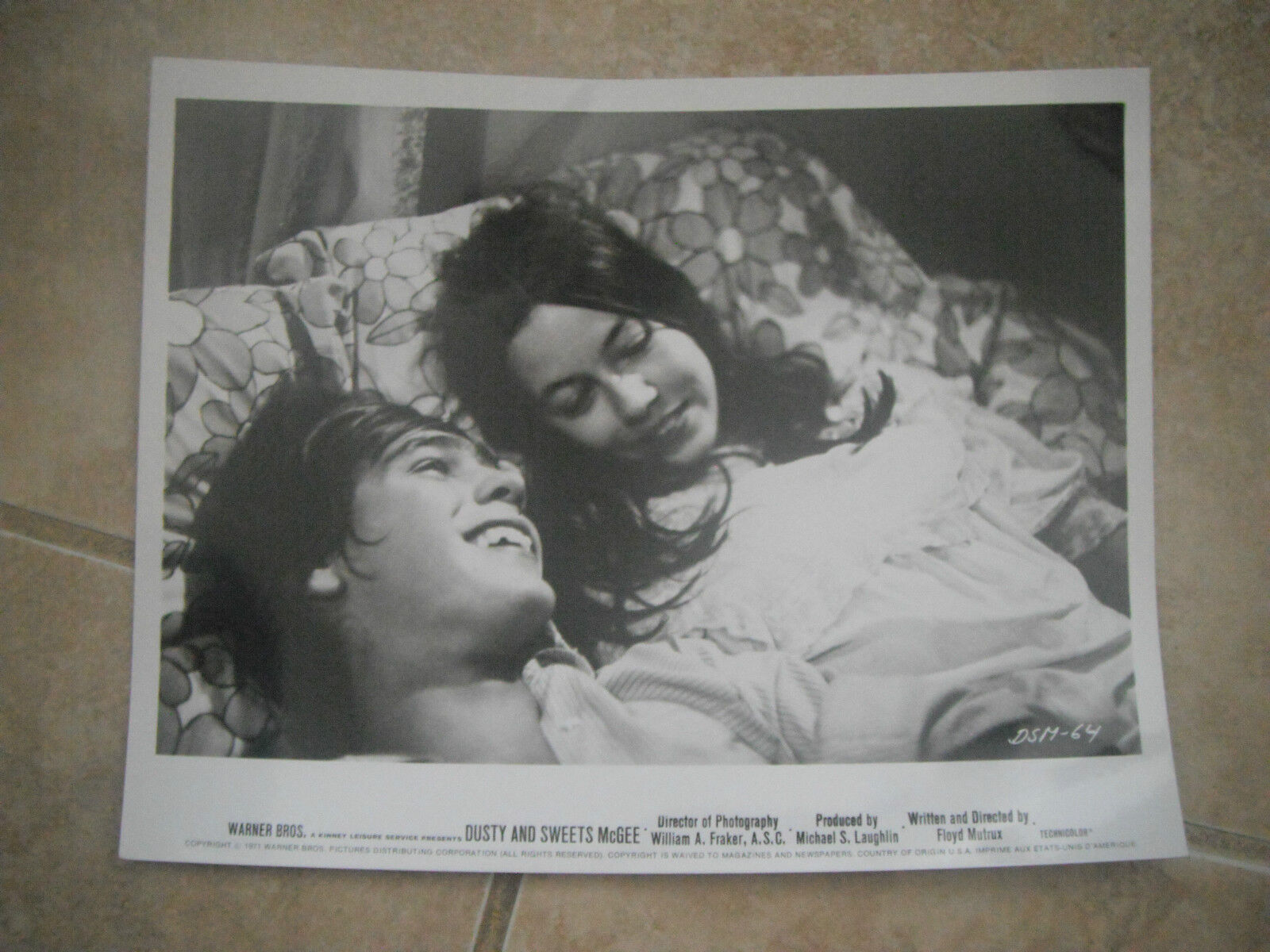 Dusty & Sweets McGee 1971 Fredell Ryder B&W 8x10 Promo Photo Poster painting Lobby Card #7