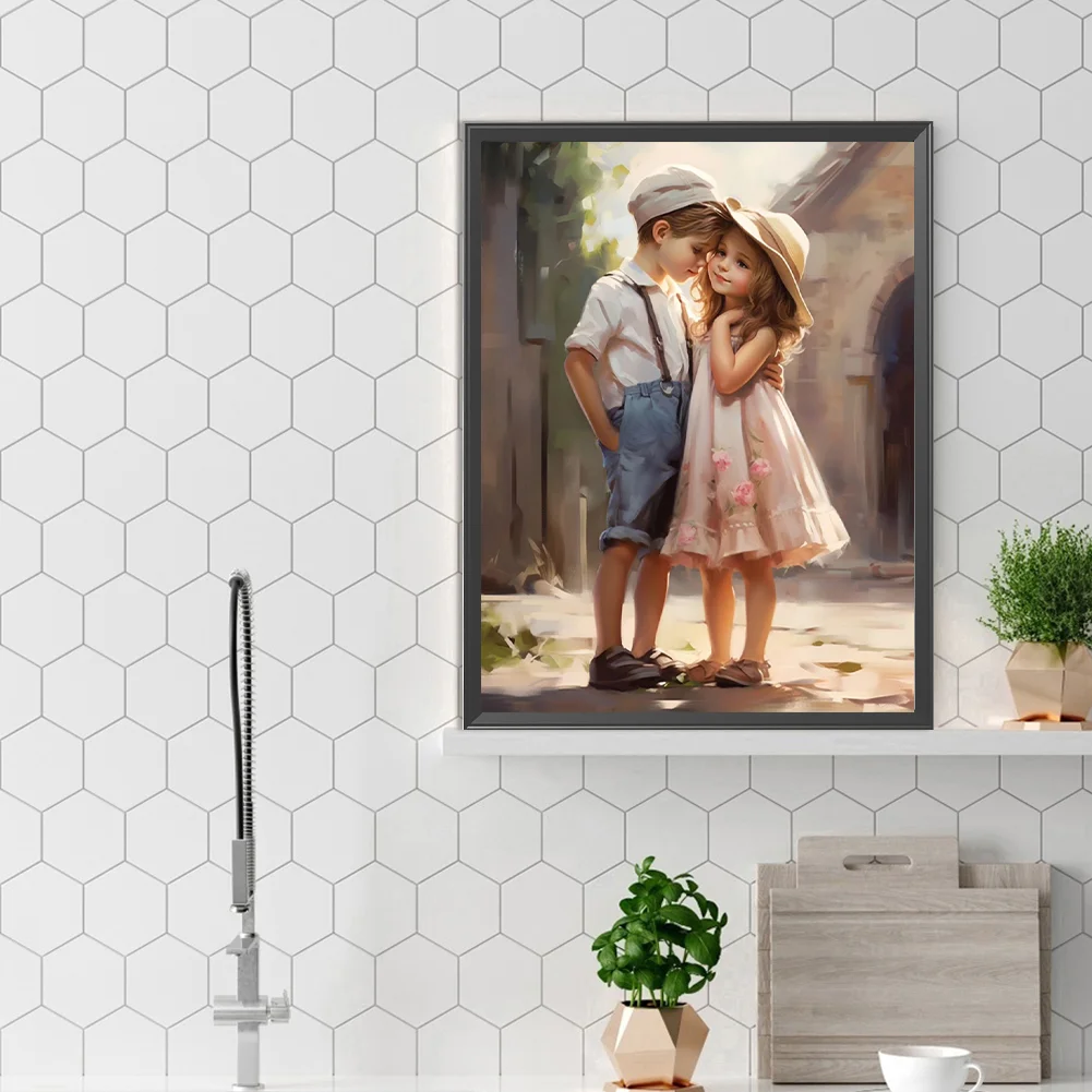 Diamond Painting - Full Square Drill - Valentines Day Couple(Canvas|35*45cm)