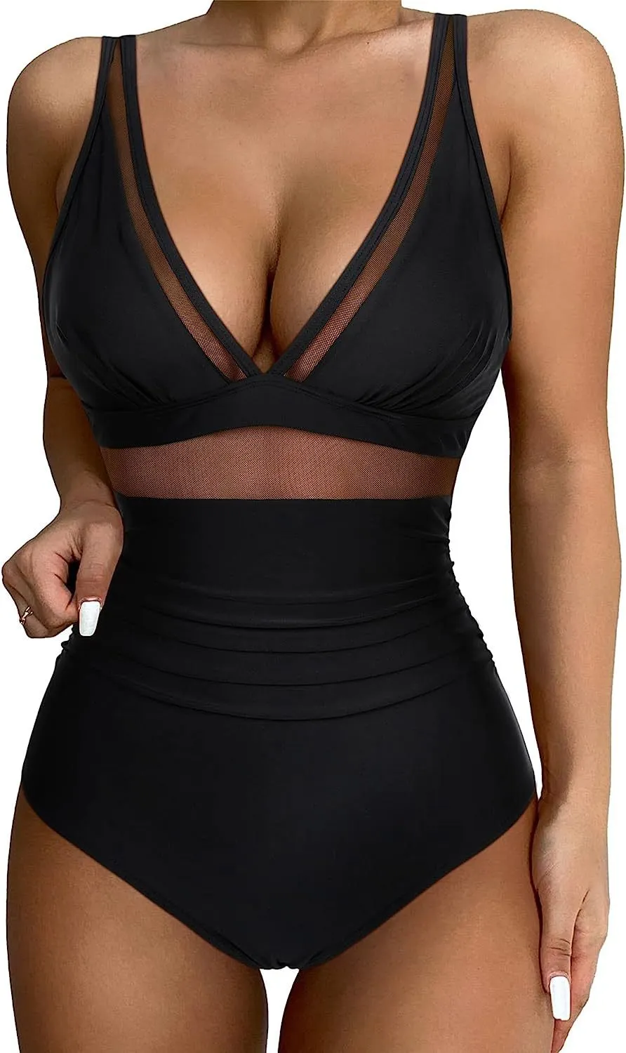 Brownm 2024 New High-Waisted Swimsuit Women's Tight Sexy Hollow Explosion