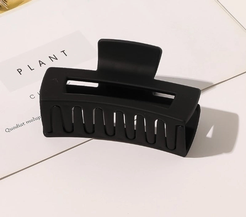 Minimalist Solid Color Plastic Hair Claws
