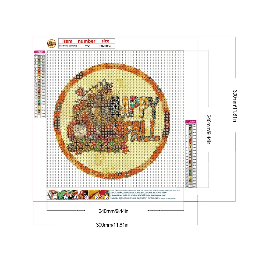 Diamond Painting - Full Round Drill - Fall Pumpkin(Canvas|30*30cm)