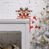 (US Local)DIY Xmas Diamond Art Door Frame Decoration Door Corner Pendants for Feiend Gifts