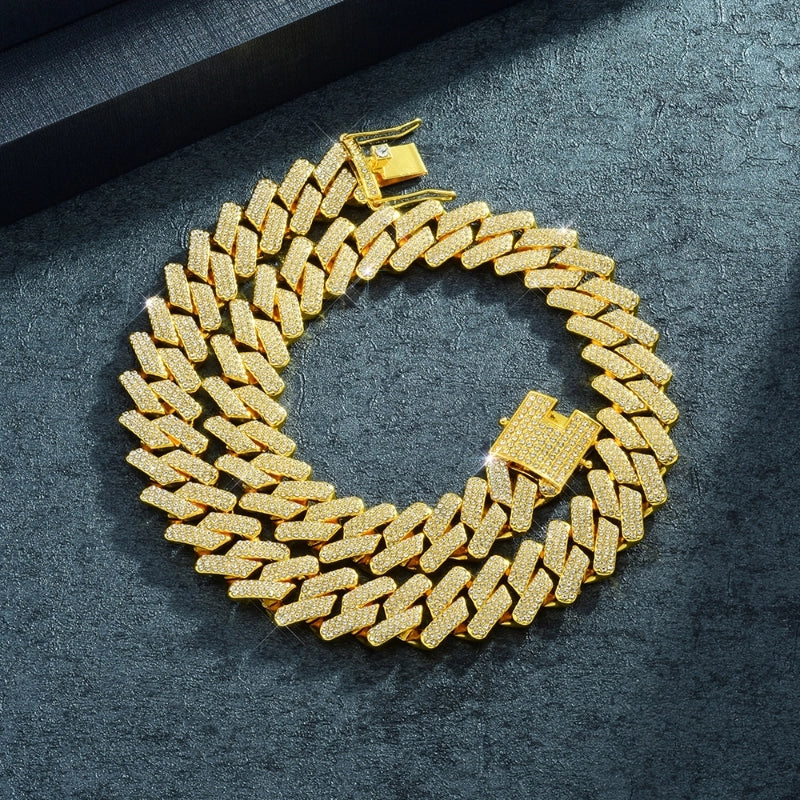 Hip-hop Rock Streetwear Necklace Alloy Plating Inlay Rhinestones Unisex Necklace