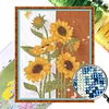 Flower-11CT Stamped Cross Stitch Silk Thread 50*60cm/19.69*23.62in(Big Size)