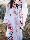 Vintage Colorful Printed Maxi Dress