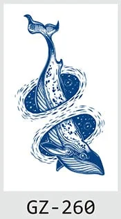 Temporary Waterproof Tattoos Stickers Navigator Compass Totem Flower Juice Ink Men Women Girl Chest Arm Fake Tatoo Drop Shipping