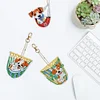 6Pcs DIY Diamond Painting Dog Keychain