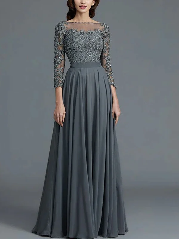 Mesh Lace Sequins Maxi Dress