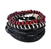 Leather Bracelet Men Multilayer Bead Bracelet Punk Wrap Bracelets for Women Vintage punk Men Jewelry