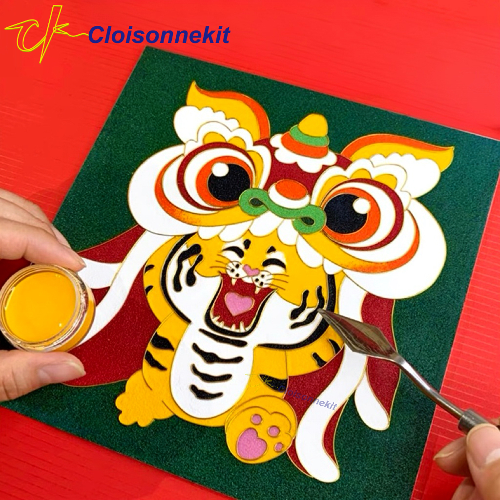 Cartoon Tiger - Cloisonne Painting Art Kits - Cloisonnekit